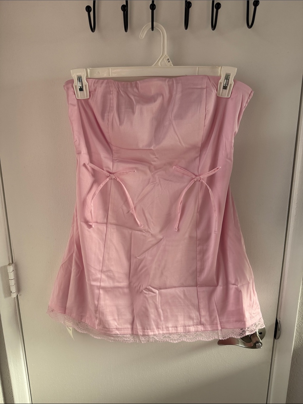 Hollister Strapless Pink Satin Slip Dress